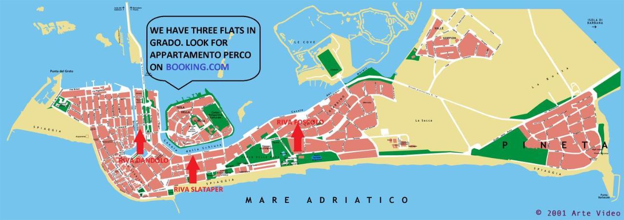 Appartamento Perco Riva Slataper Grado Eksteriør billede